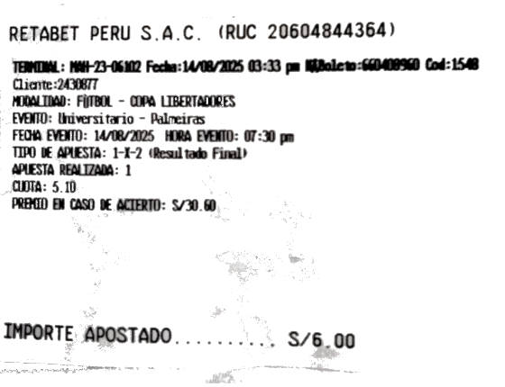 apuesta UNIVERSITARIO vs PALMEIRAS